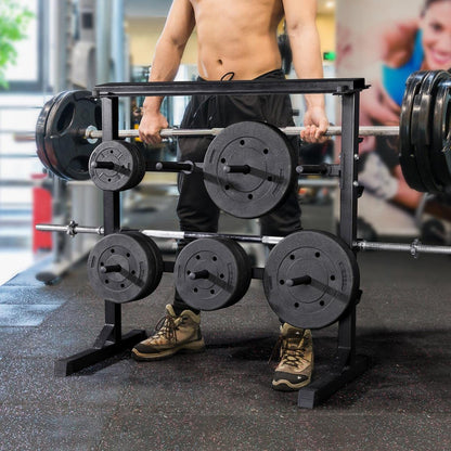 Yaheetech Hantelständer 3 Ebenen, Stahl, bis 300 kg belastbar