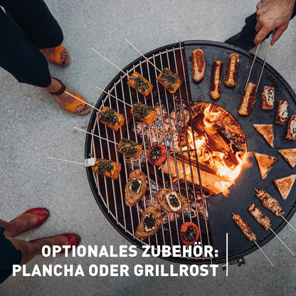 höfats Bowl 70 Feuerschale mit Edelstahl Dreibein - Schwarz Ø 70 cm