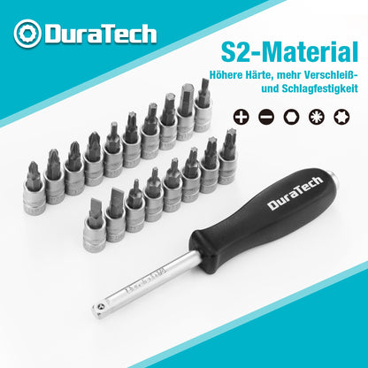 DURATECH Steckschlüsselsatz 108-tlg. - 1/2" & 1/4" Antrieb