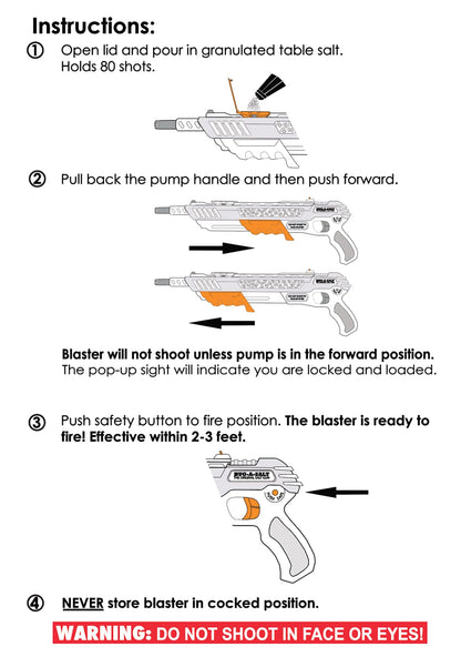 BUG-A-SALT 3.0 Salz-Fliegenpistole für Insekten - Gelb