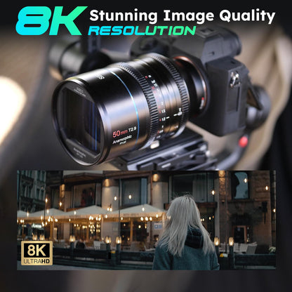 SIRUI 50mm T2.9 1.6X Vollformat Anamorphes Cine Objektiv - E-Mount