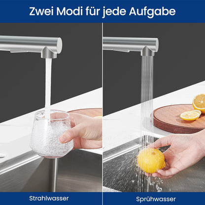 CECIPA Küchenarmatur Ausziehbar - Edelstahl Hochdruck