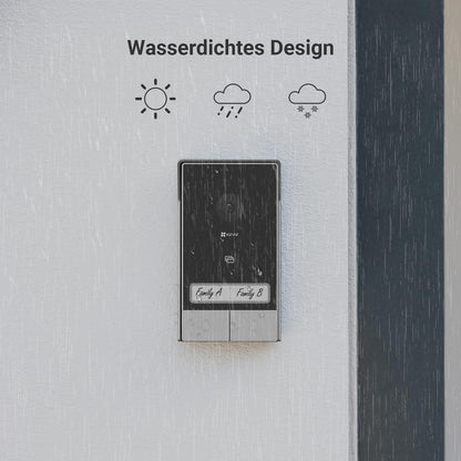 EZVIZ HP7 Video Türklingel Kit - 2K 2-Familien-Set mit Dual 7" Touch