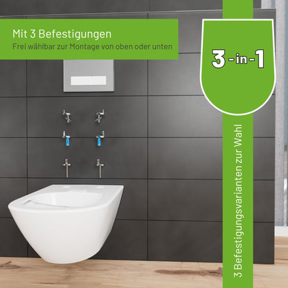 LUVETT® Toilettendeckel D-Form mit Absenkautomatik - Manhattan Grau