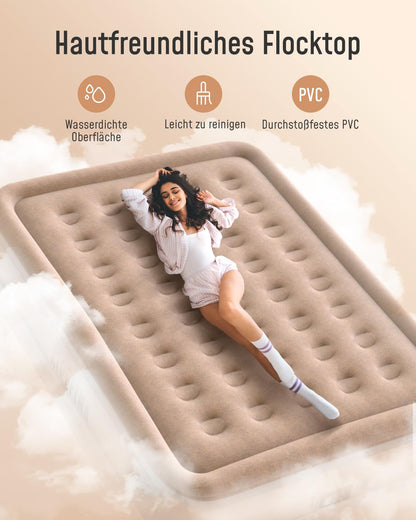 Airefina Luftbett 2 Personen selbstaufblasend - 203x152x40 cm