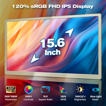 KEFEYA Triple Portable Monitor Laptop Erweiterung – 15.6" FHD