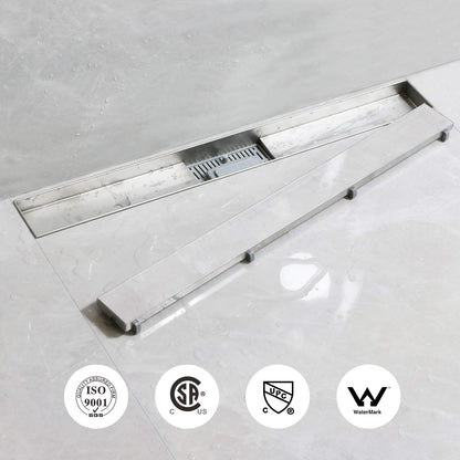 SaniteModar Duschrinne 60cm Befliesbar Duschablauf mit Siphon