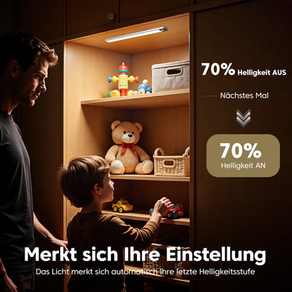 FILIYANO LED Schrankbeleuchtung mit Bewegungsmelder, 30 cm, 3er-Set
