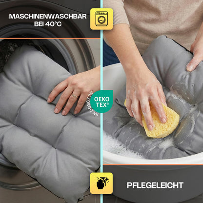 SuperKissen24 Sitzkissen Outdoor 6er Set wasserdicht 45x45 cm Grau