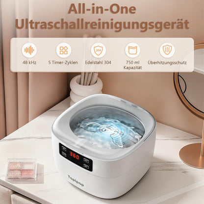 Topipop Ultraschallreiniger ZX-956, 750 ml, 48 kHz, weiss