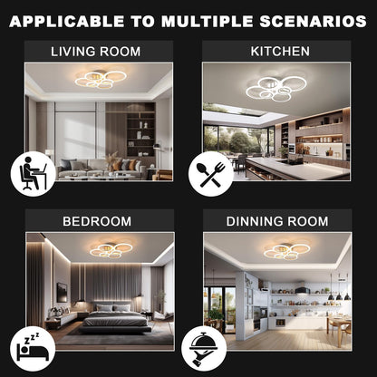 RUYI moderne Deckenleuchte LED - dimmbar Φ80cm 72W Farbwechsel