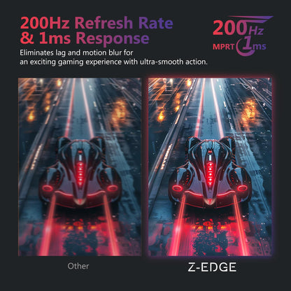 Z-Edge 30" Ultrawide Curved Gaming Monitor 200Hz 1ms - Schwarz