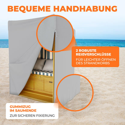 Kronenburg Strandkorb Schutzhülle 600D Oxford wasserdicht, 135 cm