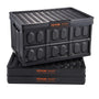 VEVOR Klappbox 45 L 3er-Set, faltbare Aufbewahrungsbox mit Deckel, schwarz, aus PP