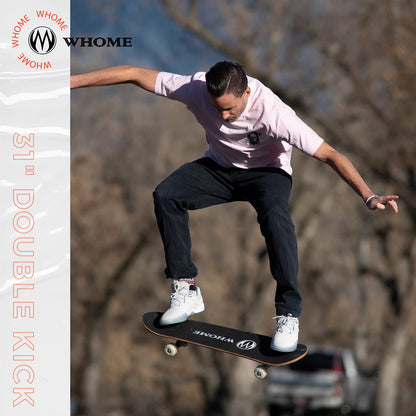 WHOME Pro Skateboard Komplettboard 31 x 8 Zoll Ahorn Urban