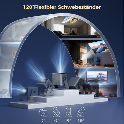 AMEELA 1080P Beamer – 30000 Lumen, 4K, Smart WiFi, Autofokus