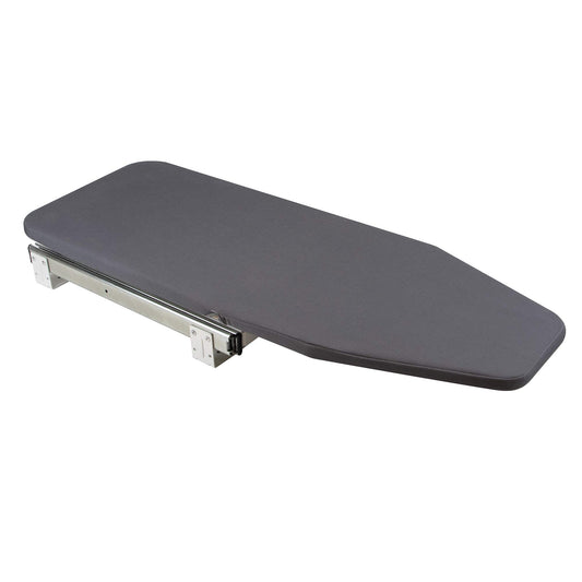 Emuca Klappbares Einbau-Bügelbrett 810x300 mm mit Bezug. Kompaktes, klappbares Bügelbrett mit Bezug zum platzsparenden Bügeln.