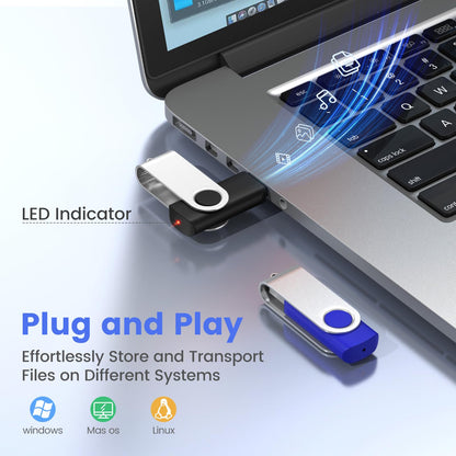 ABLAZE USB Stick 8GB 10er Pack USB 2.0 mit Schlüsselbändern