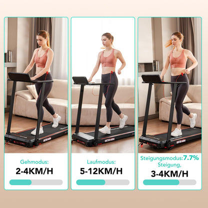 CITYSPORTS Walking Pad Klapp-Laufband elektrisch – schwarz 12 km/h