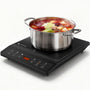 AMZCHEF Induktionskochfeld 1 Platte, 2000 W, Sensorsteuerung, Timer, schwarze Keramikplatte, kompaktes Design