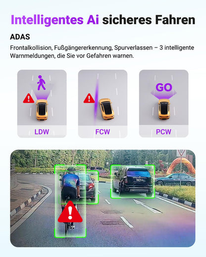 VANTRUE S1 PRO MAX 4K STARVIS 2 Dashcam Auto Vorne 5G WLAN