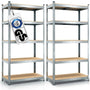 Panorama24 Belko Schwerlastregal 2er Set 180 x 90 x 40 cm, 875 kg, verzinkt, mit fünf MDF-Böden