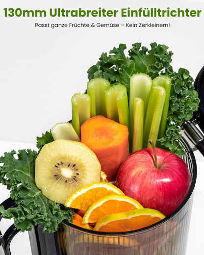 LINKChef Slow Juicer Entsafter - Grosse 130mm Öffnung