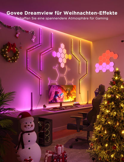 Govee LED Hexagon Panels Smart Gaming Wandleuchte - 10er Set