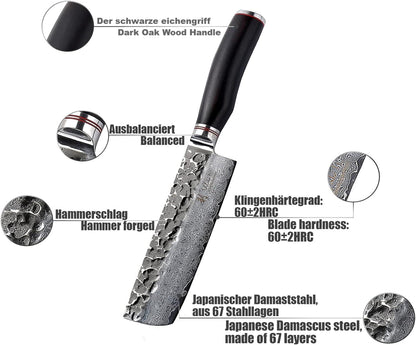 Wakoli EBO Premium Nakirimesser 16.5cm Damaststahl