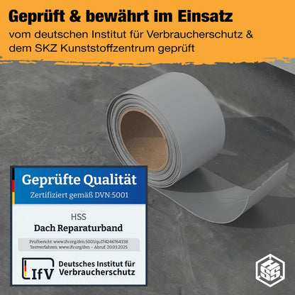 HSS Dach Reparaturband selbstklebend – Schwarz 150mm x 5m