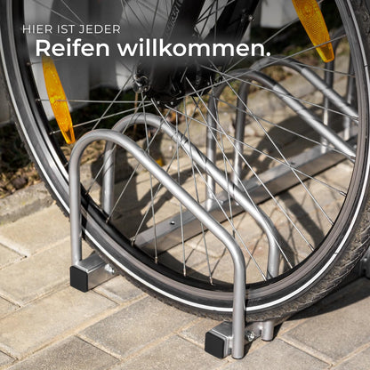 tectake Fahrradständer für 6 Fahrräder, Wand- und Bodenmontage