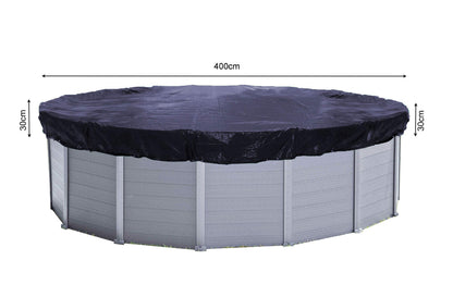 QUICK STAR Poolabdeckung rund Ø 460 cm für 366-400 cm Pools, schwarz