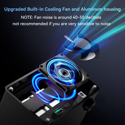 DATAX Dual Bay HDD/SSD Gehäuse 2.5/3.5 SATA - 10G USB 3.2 Lüfter