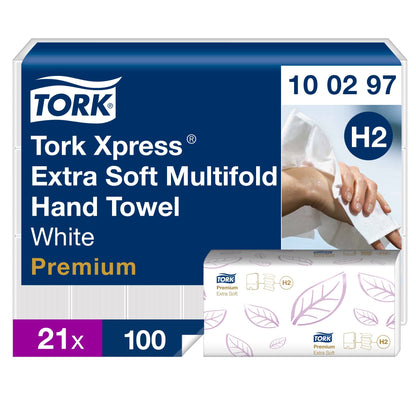 Tork Xpress Multifold Papierhandtücher H2 Premium, 2-lagig, weiss