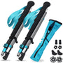 Alpteq Wanderstöcke faltbar Carbon Zicral Hybrid 110-130 cm Blue Teal mit ergonomischem EVA-Griff