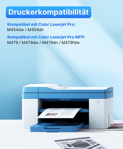 SODFACE 415X Kompatibel Toner Set für HP Color LaserJet Pro - 4er-Pack