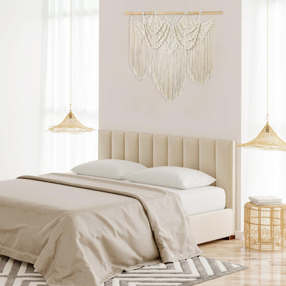 UXORSN Makramee Wandbehang Boho Wandteppich Baumwolle 110 x 82 cm