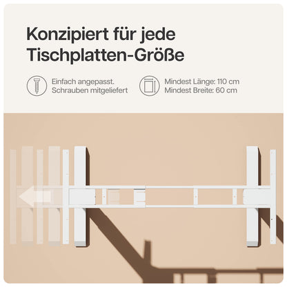 Desktronic Höhenverstellbarer Schreibtisch Gestell – Elektrisch Dual-Motor