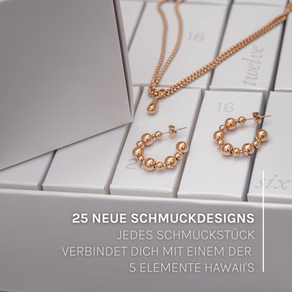 Purelei Damen Adventskalender mit Schmuck Roségold