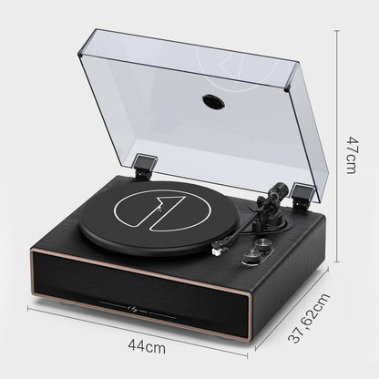 1 by ONE All-in-One Vinyl Plattenspieler – Bluetooth Lautsprecher