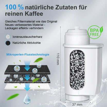 Mutital M400 Wasserfilter für Siemens EQ Kaffeevollautomat, 12er-Pack