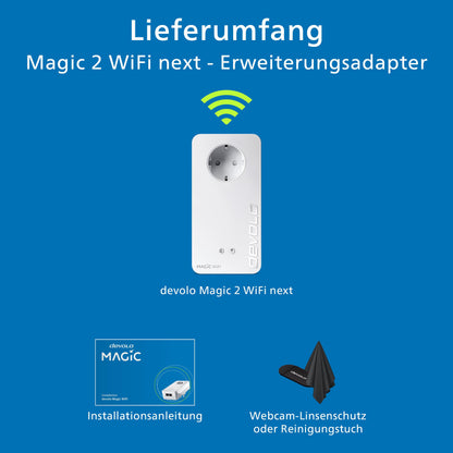 devolo Magic 2 WiFi next Powerline WLAN Erweiterung weiss