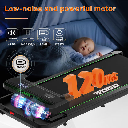 TODO Walking Pad Laufband – 3-in-1, klappbar, Neigung & App