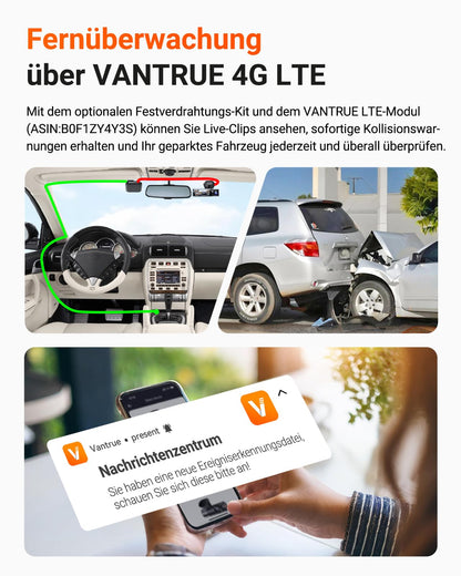 VANTRUE N4 Pro S 4K 3 Kanal Dashcam STARVIS 2 Parküberwachung