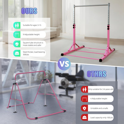 RokePro Gymnastik Turnreck - Faltbar, Höhenverstellbar Indoor/Outdoor