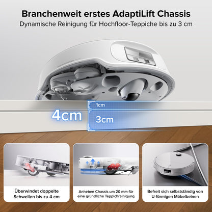 roborock Qrevo Curv 2 Pro Saugroboter mit Wischfunktion, Weiss