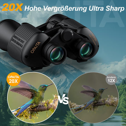 Opaita Fernglas 20x52 HD mit FMC-Objektiven und BAK-4-Prismen