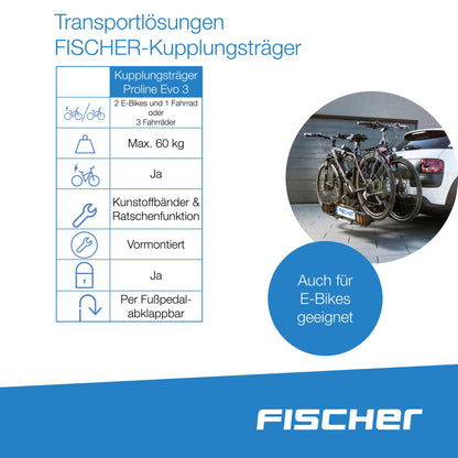 Fischer Proline Evo 3 AHK Fahrradträger E-Bike