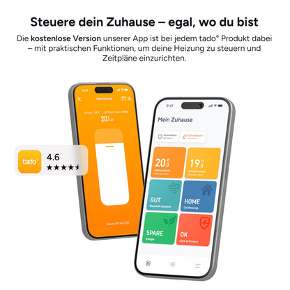 tado° Smartes Heizkörperthermostat X mit App- und Sprachsteuerung