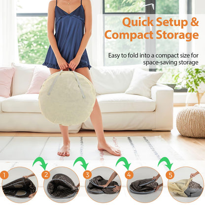 HOMASIS Tragbare Dampfsauna Saunazelt Set für Zuhause - Grau